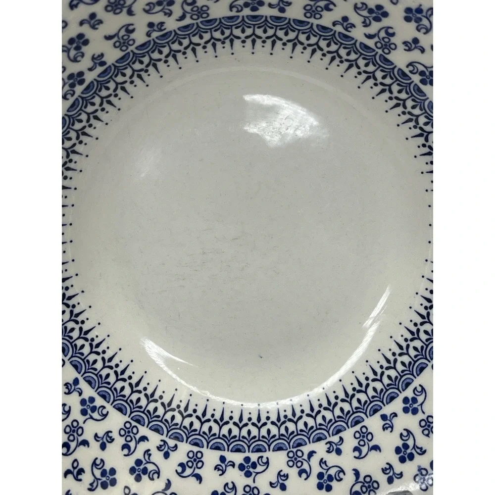 4x English Ironstone Provence Blue Coupe‎ Cereal Bowl Floral Chintz Cottagecore